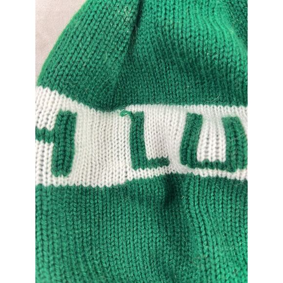 Luck O The Irish Knit Beret Hat Green White Pom St Patricks Day Parade Wear - Picture 8 of 8